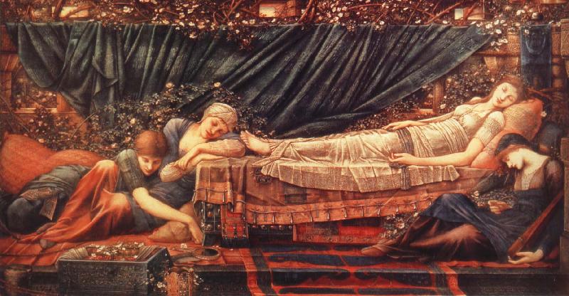 Burne-Jones, Sir Edward Coley Sleeping Beauty oil painting picture